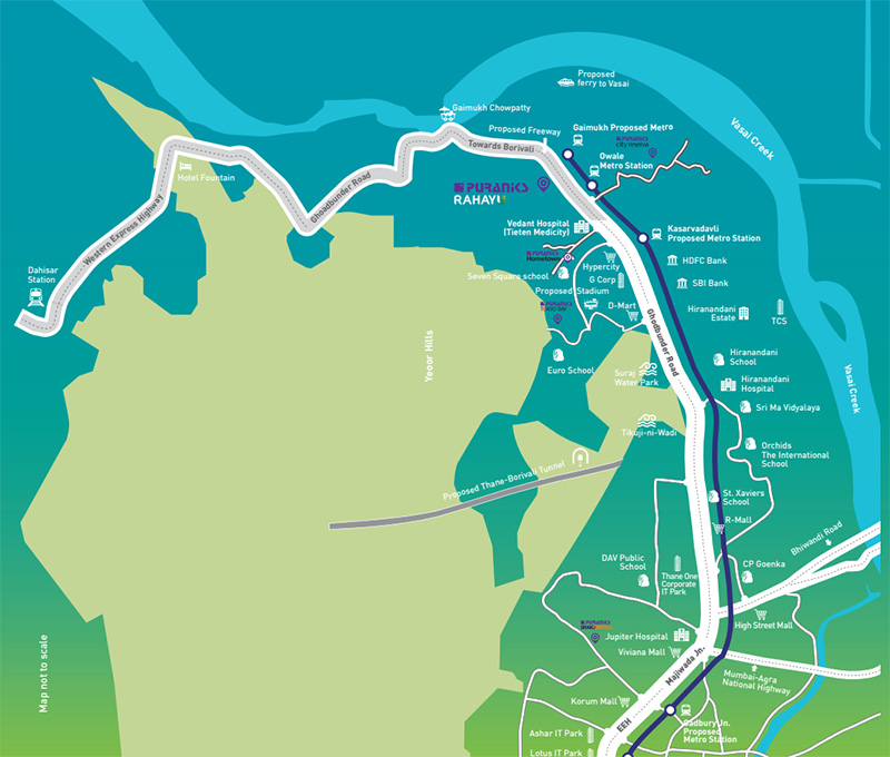 Puraniks Rahayu Thane Location Map